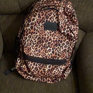 PINK leopard print backpack